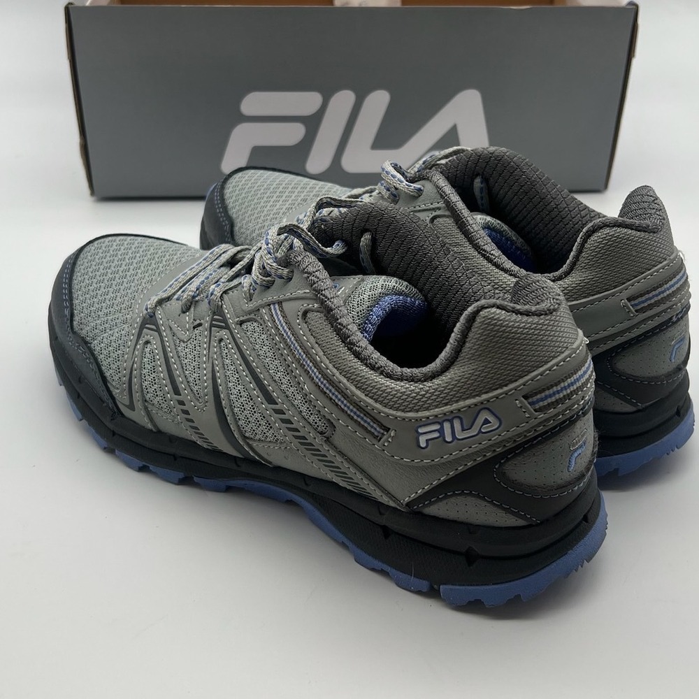 Fila Womens Northampton Gray Blue Trail Running Shoes Sneakers 5QM00345-258 7.5